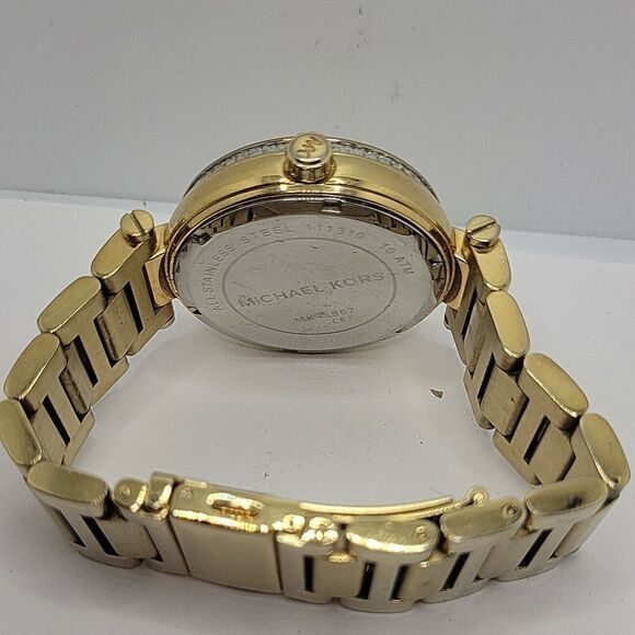 Michael Kors MK5867 Women's Stainless Steel Analog Champagne Dial Watch BC879 - Picture 10 of 10